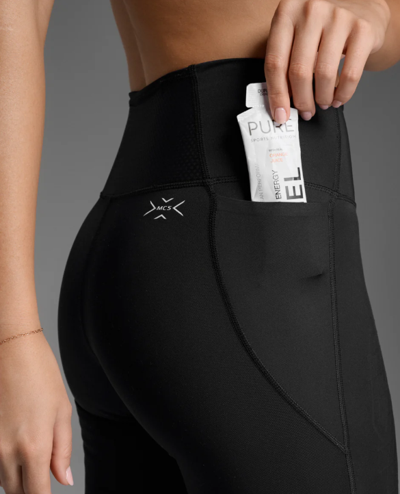 2XU Women Light Speed React Hi-Rise Compression Tights - Black / India Ink