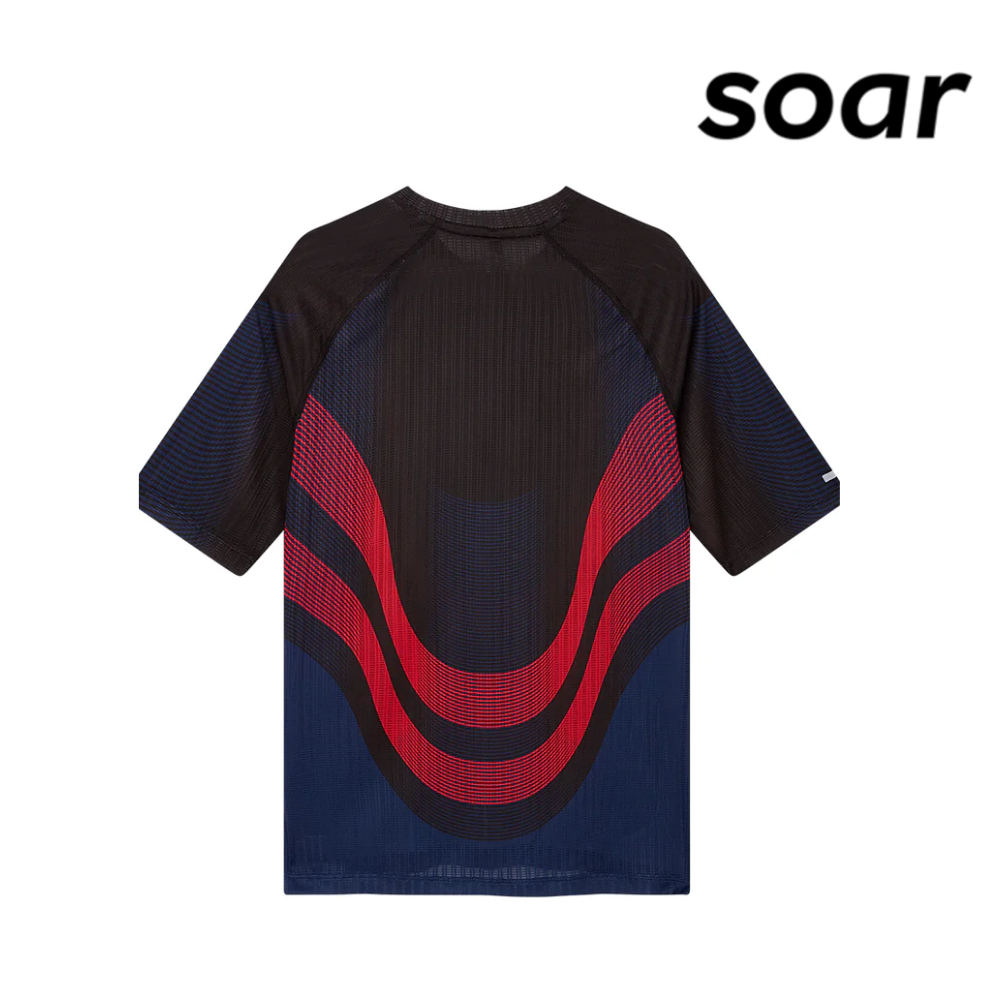 SOAR Women Race Tee - Black Red Navy