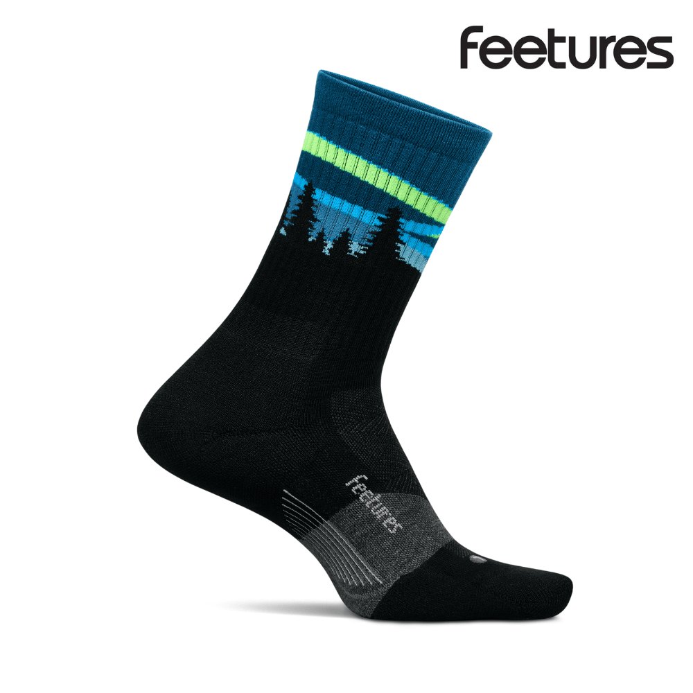Feetures Trail Max Cushion Mini Crew - Blue Aurora