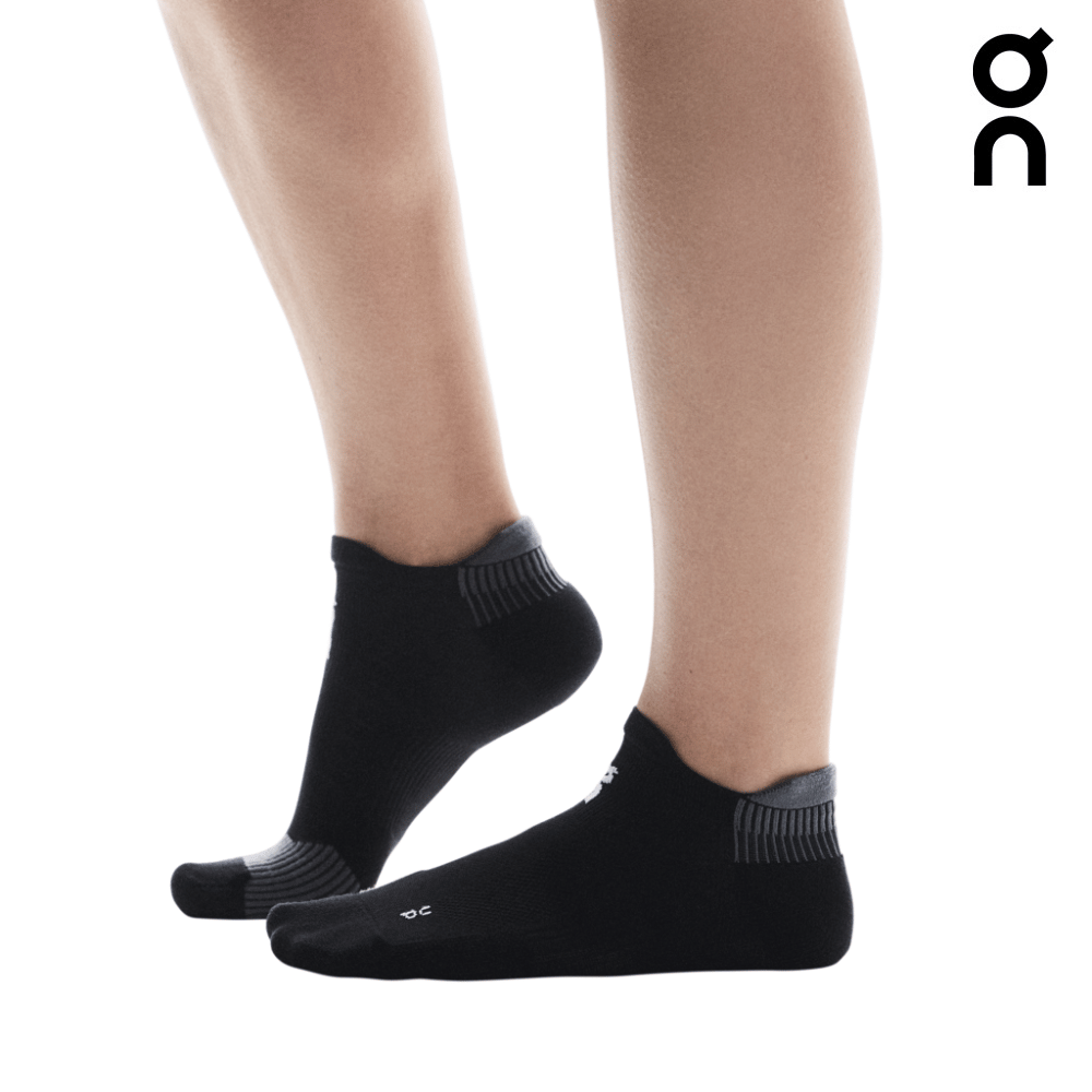 On Unisex Performance Run Sock Low - Black / Eclipse