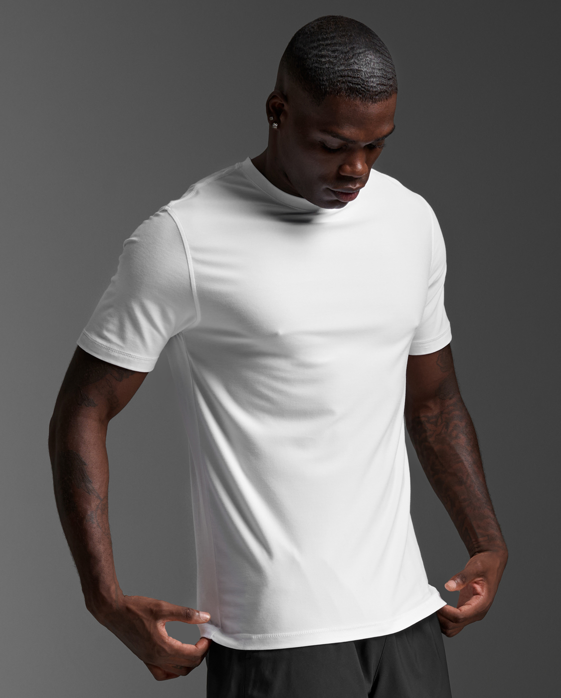 2XU Men Signature Soft Jersey Tee - White / White