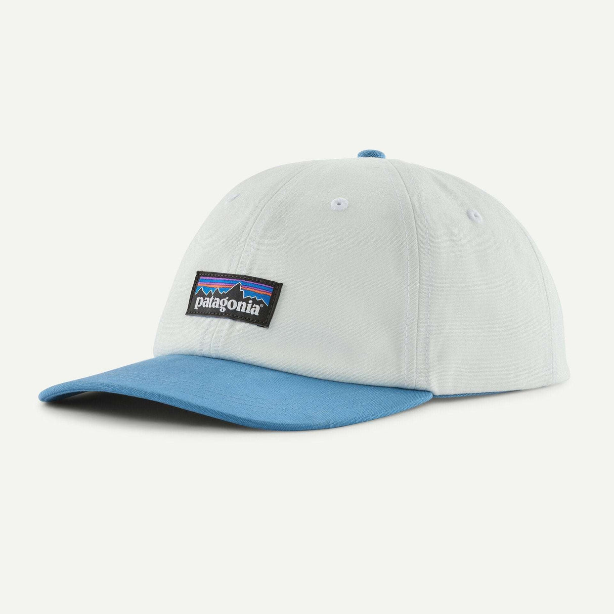 Patagonia P-6 Label Trad Cap - Birch White with Shore Blue