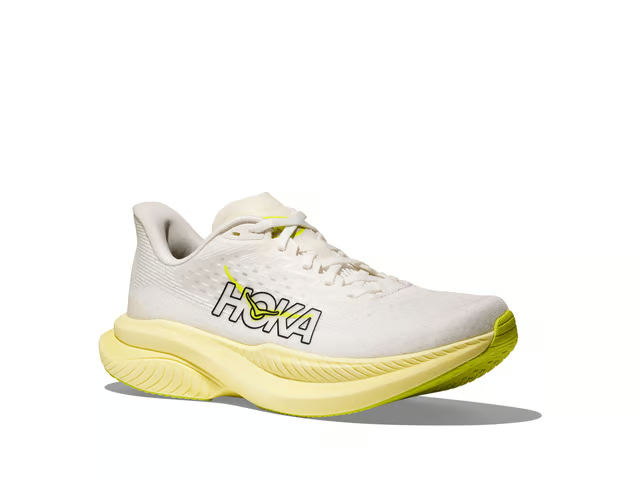 HOKA Women Mach 6 - White / Neon Hoka Citrus