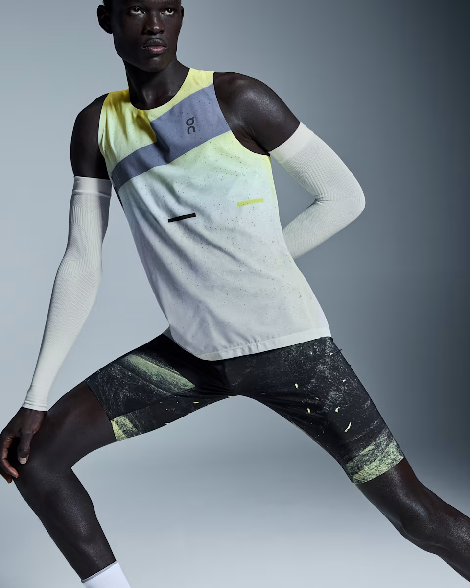 On Men Race Singlet - Limelight / Glacier