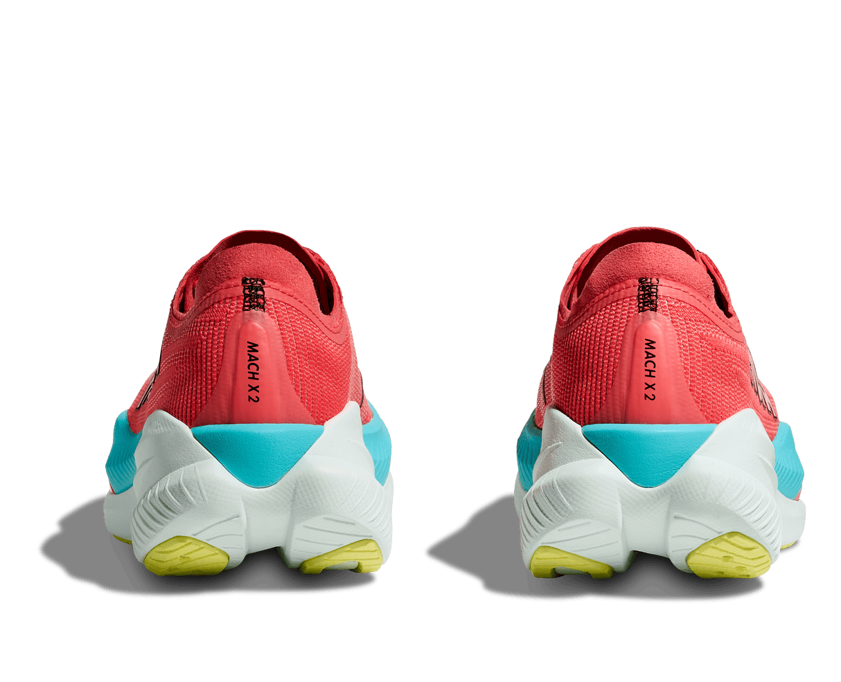 HOKA Men Mach X 2 Wide - Grapefruit / Electric Coral