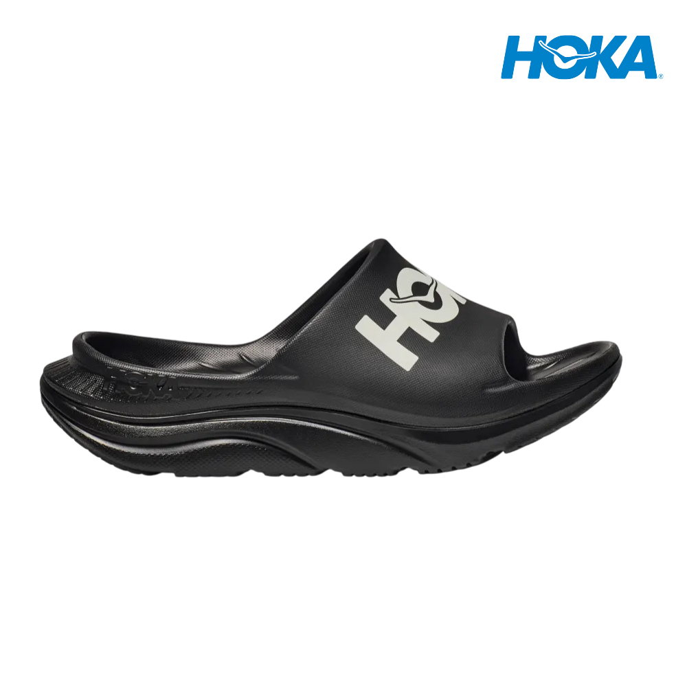HOKA Unisex Ora Athletic Slide - Black / White
