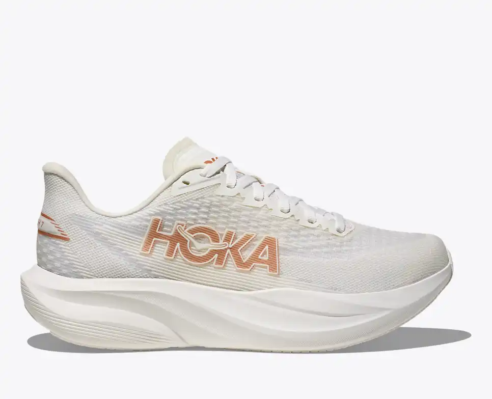 HOKA Women Mach 7 Wide - Frost / Rose Gold