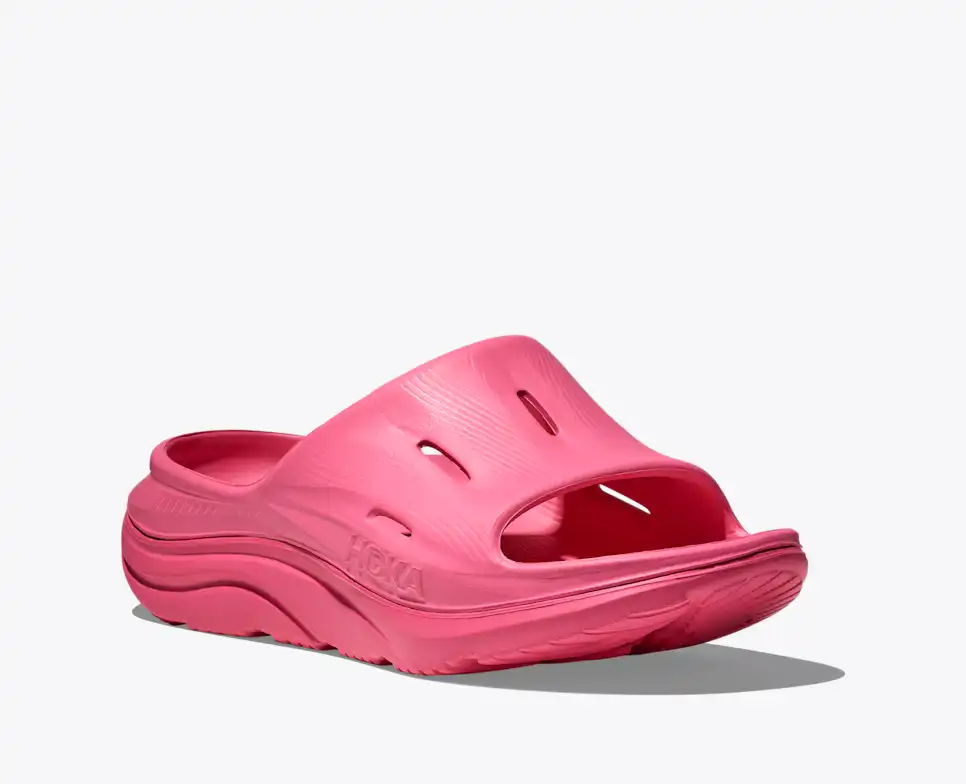 HOKA Unisex Ora Recovery Slide 3 - Neon Rose
