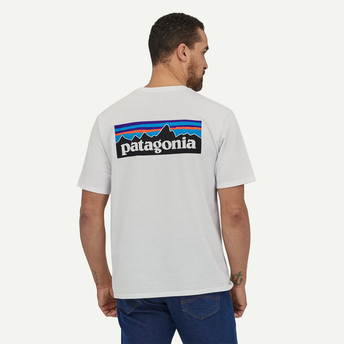 Patagonia Men P-6 Logo Responsibili-Tee® - White