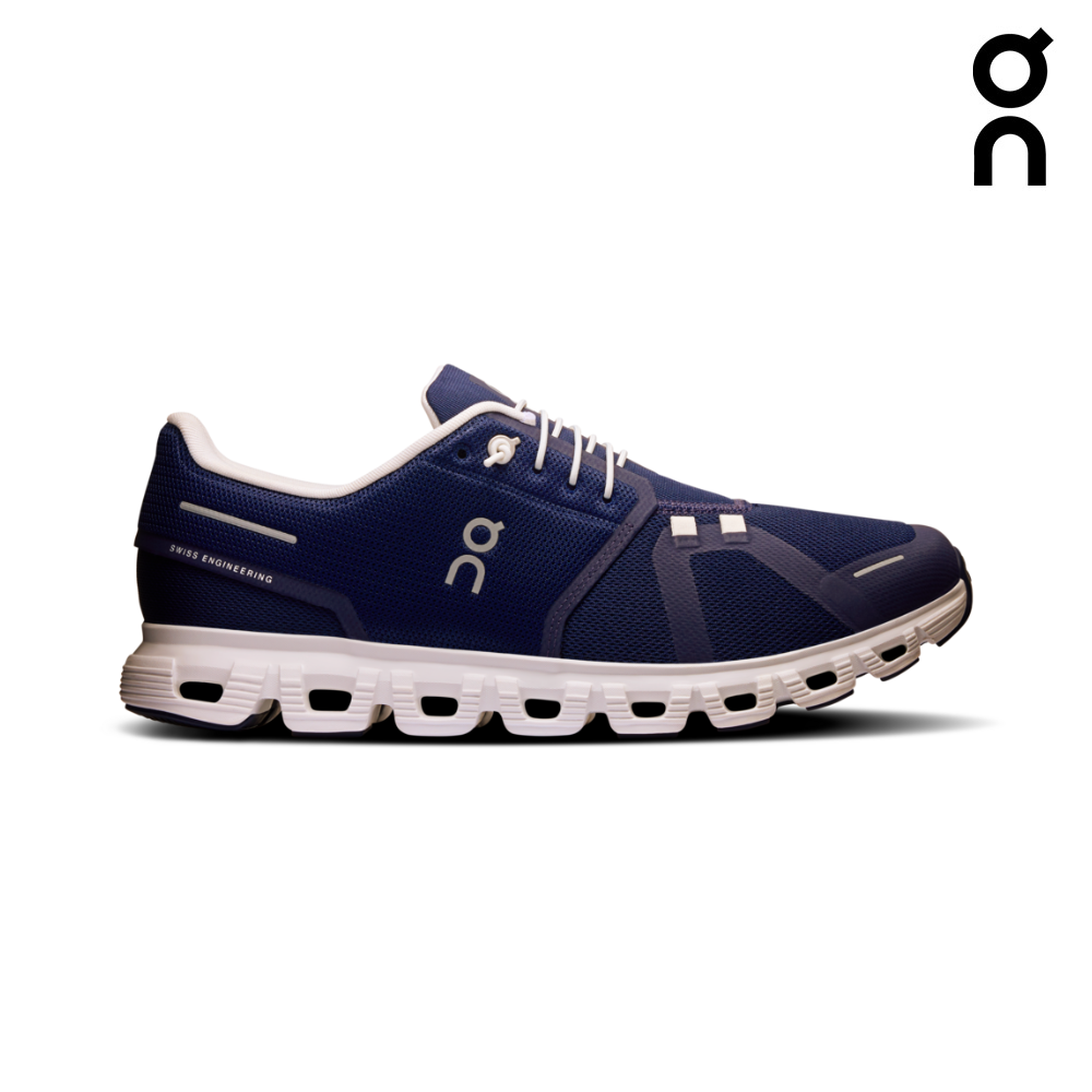 On Running Men Cloud 6 - Midnight / White