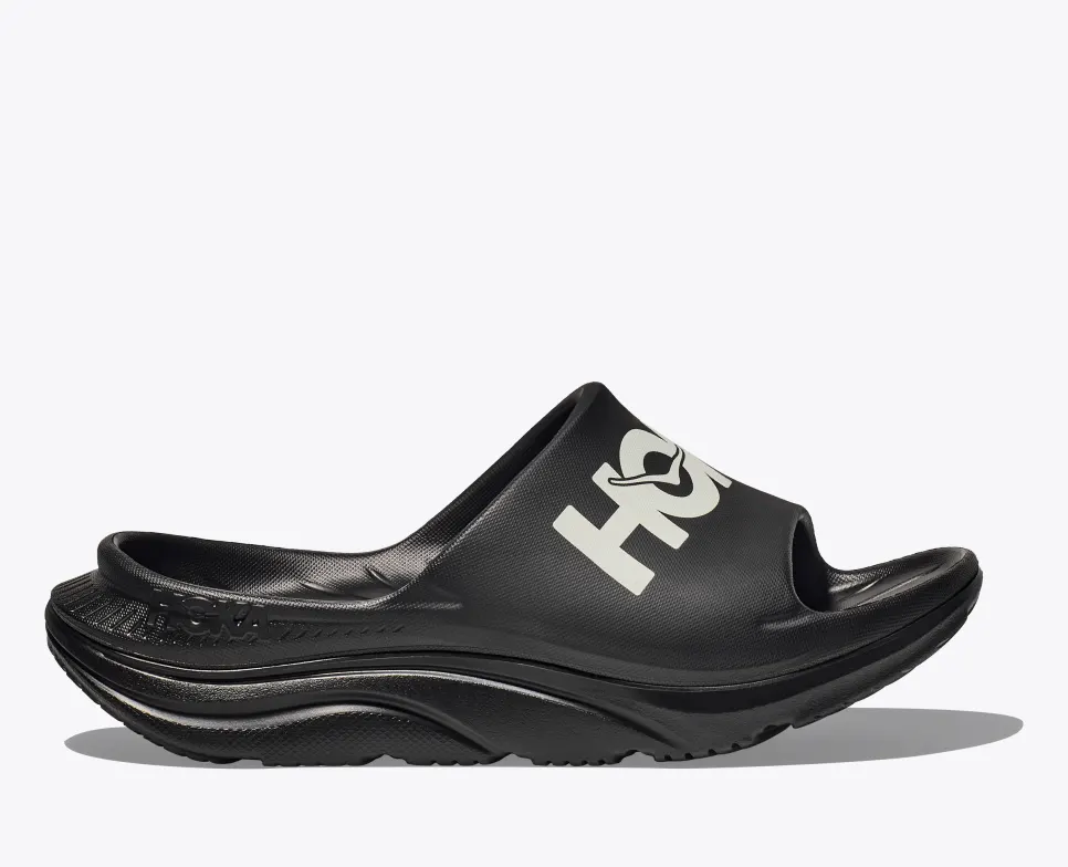 HOKA Unisex Ora Athletic Slide - Black / White