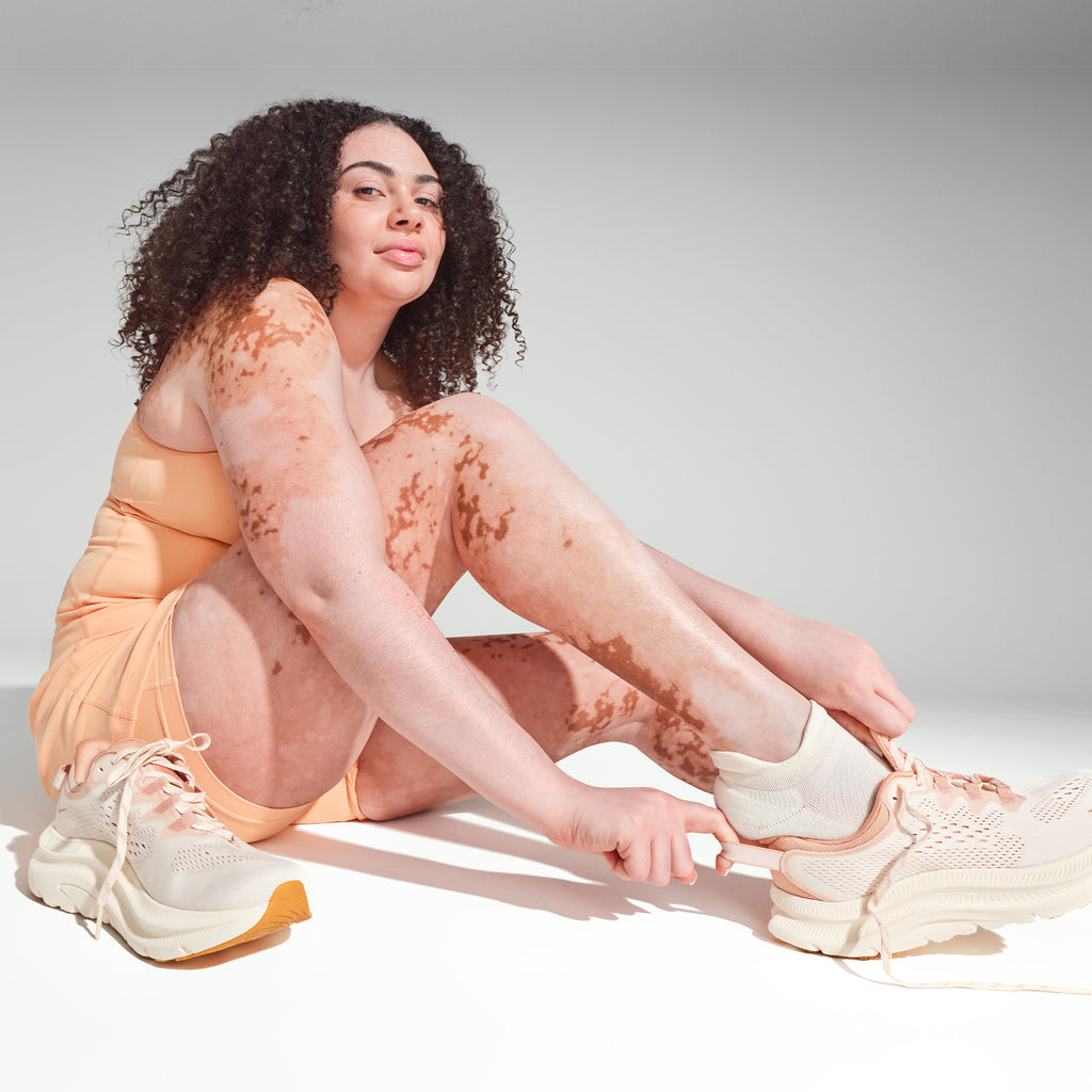 Feetures Active Elite Ultra Light Cushion No Show Tab - Sandy Melon