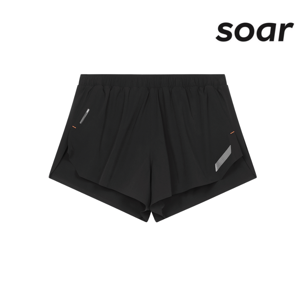 SOAR Running Women Split Shorts - Black