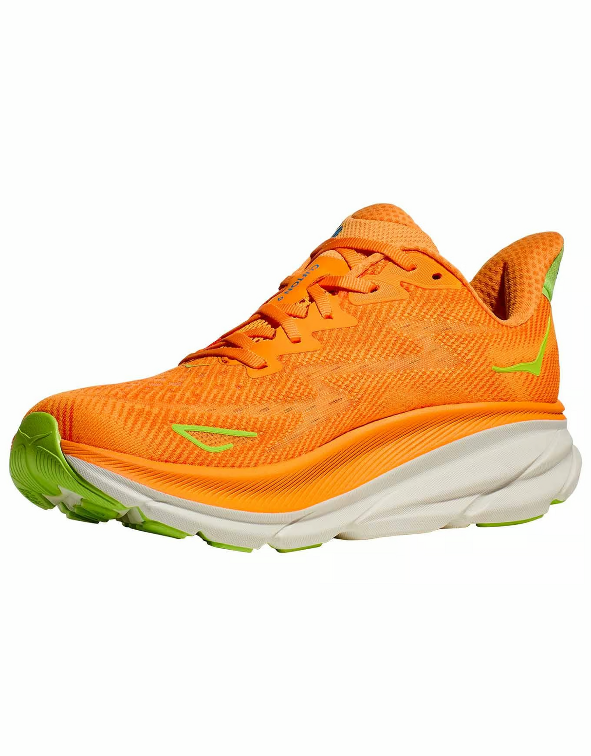 HOKA Men Clifton 9 Wide -Solar Flare / Lettuce