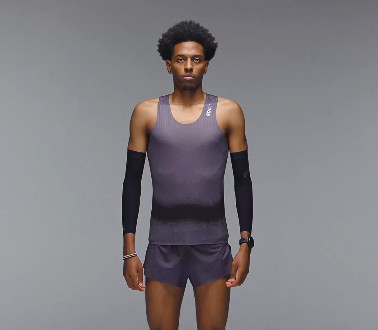 SOAR Running Men Race Vest - Black / Grey