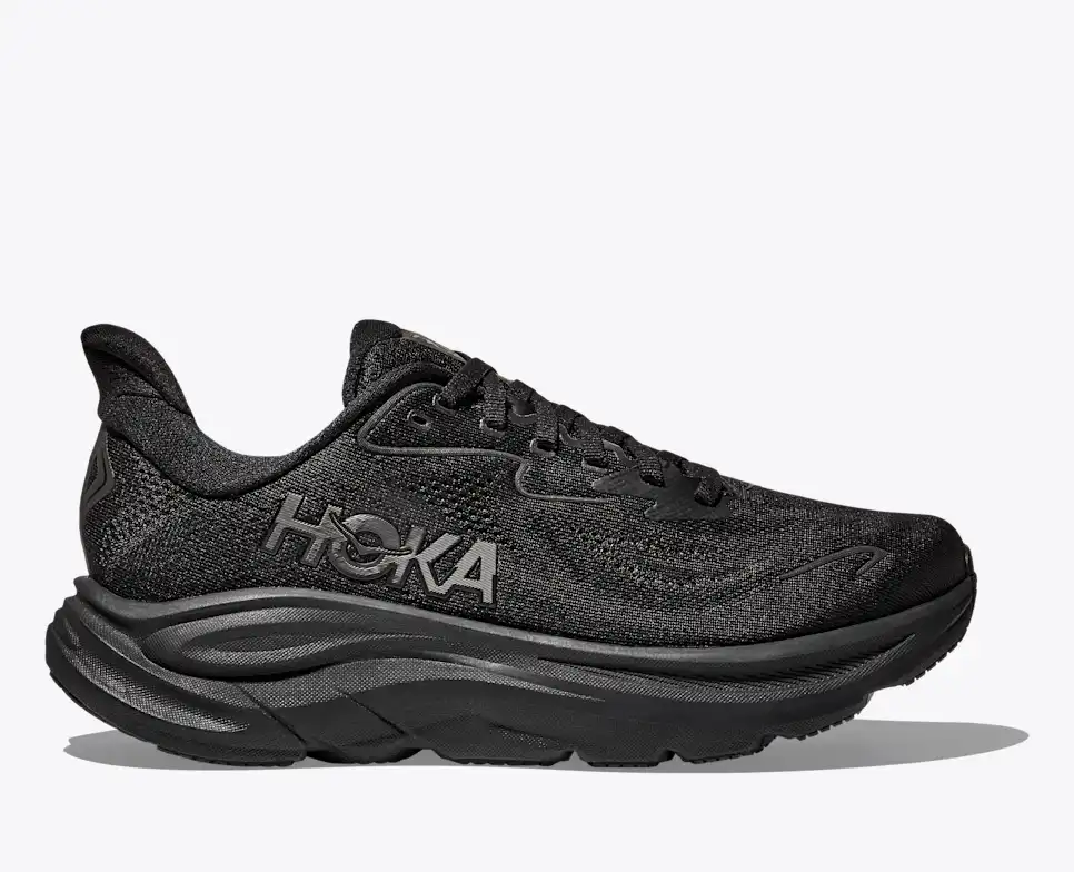 HOKA Men Clifton 10 Wide - Black / Black