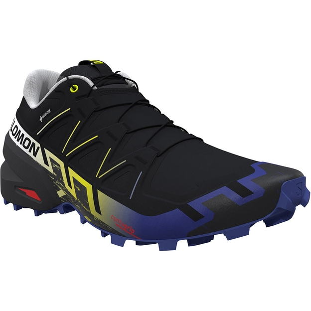 Salomon Men Speedcross 6 GTX - Fan Fire Black / Surf The Web / Safety Yellow