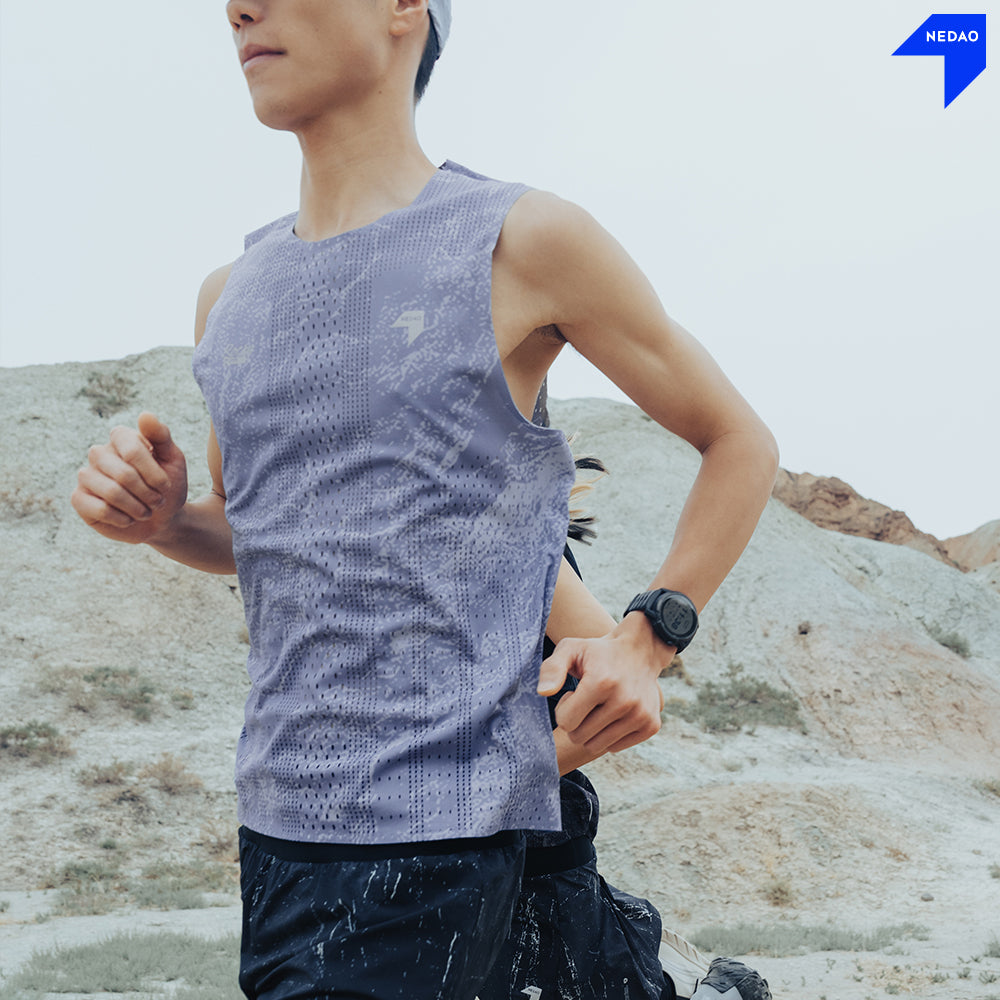 NEDAO Men Qiflow Sleeveless Shirt 3.0 Rockyroad - Ridge Purple