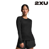2XU Women Aero Mesh Long Sleeve - Black / Silver Reflective