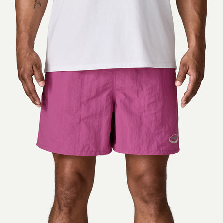 Patagonia Men Baggies Shorts - 5" - '95 Oval Logo: Faded Magenta