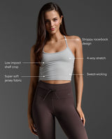 2XU Women Flex Crop Tank - Harbor Mist / Harbor Mist