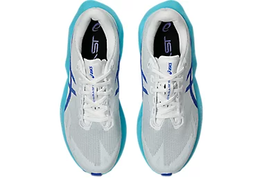 ASICS Men Novablast 6 - White / Energy Aqua