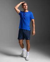 2XU Men Aero Mesh Tee - Surf / Silver Reflective