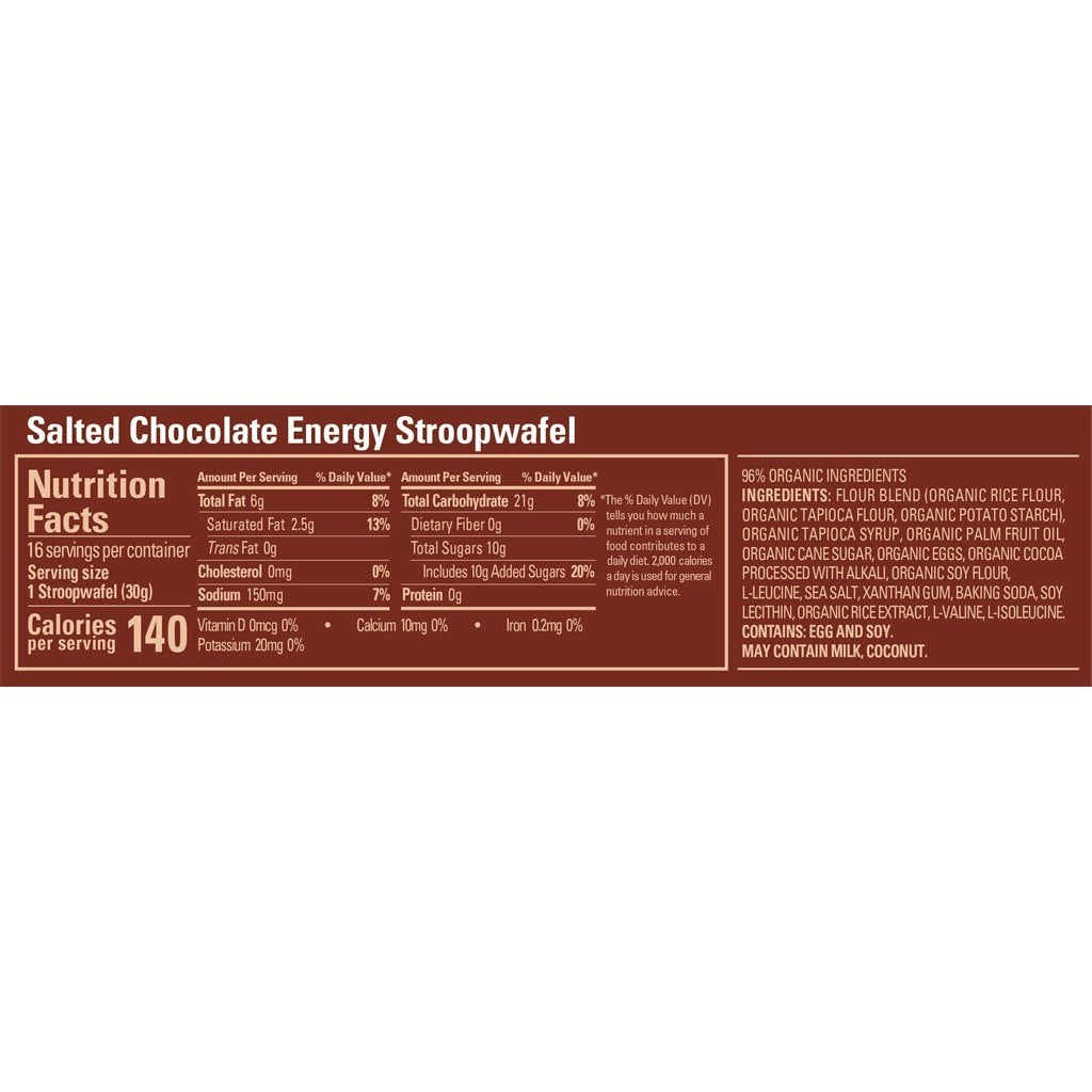 (4 Packs) GU Stroopwafel Salted Chocolate (Gluten Free)