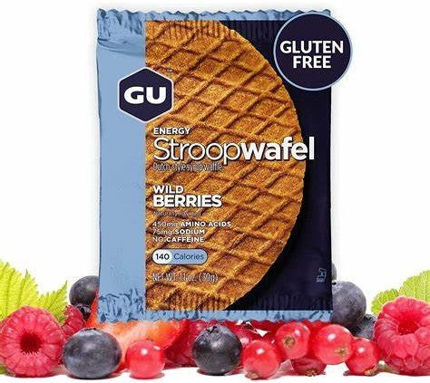 (4 Packs) GU Stroopwafel Wild Berry (Gluten Free)