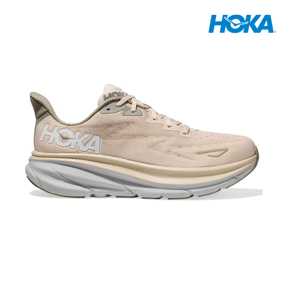HOKA Men Clifton 9 Wide Oak Milk Barley Running Lab Malaysia