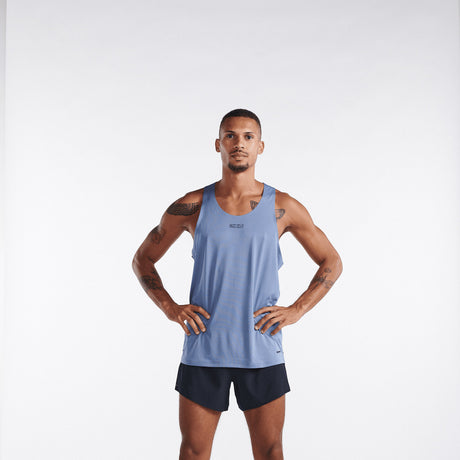 2Xu Men Lightspeed Tech Singlet - Blue Stone / Black Reflective