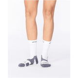 2Xu Unisex Vectr Light Cushion Crew Socks - White / Grey