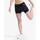 2Xu Women Aero 2-In-1 4 Inch Shorts - Black / Silver Reflective