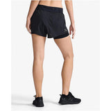 2Xu Women Aero 2-In-1 4 Inch Shorts - Black / Silver Reflective