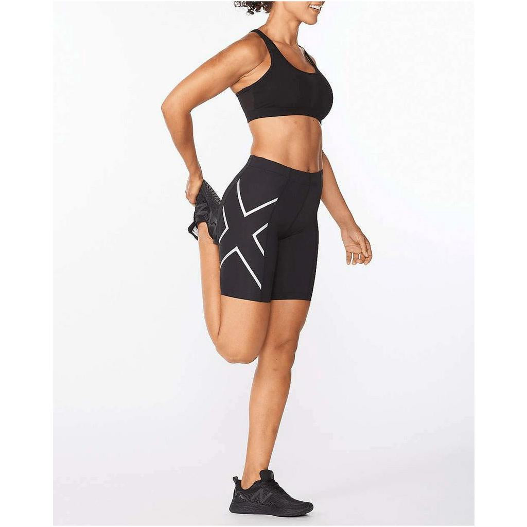 2Xu Women Core Compression Shorts - Black / Silver