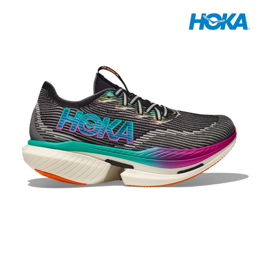 HOKA Unisex Cielo X1 - Black / Electric Aqua