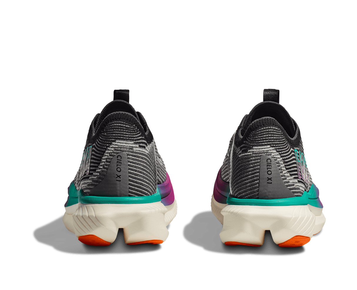 HOKA Unisex Cielo X1 - Black / Electric Aqua