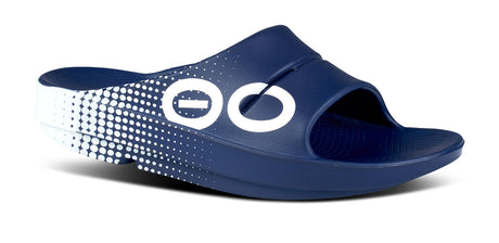 OOFOS Unisex Ooahh Sport Slide Sandal - Navy Matrix