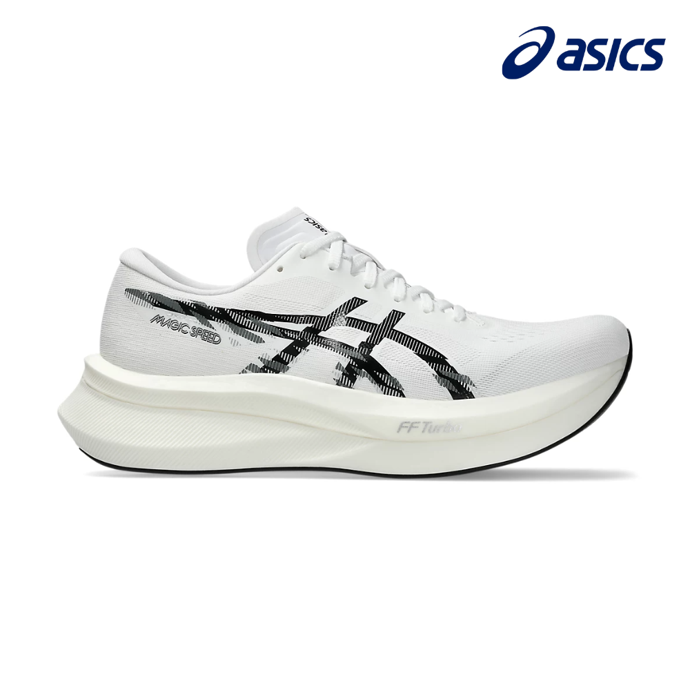 ASICS Men Magic Speed 4 Wide - White / Black – Running Lab Malaysia