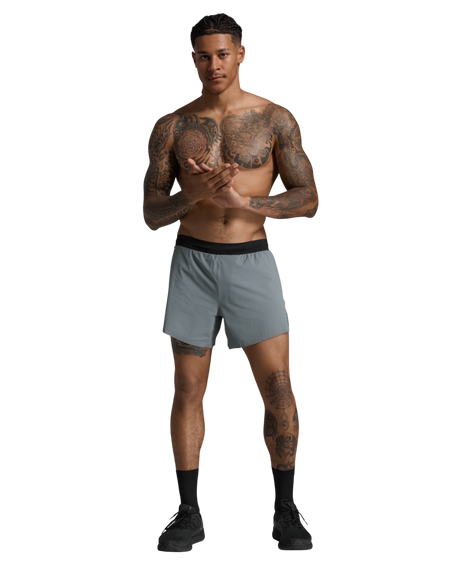 2XU Men Light Speed Stash 5 Inch Short - Dark Sage / Black Reflective