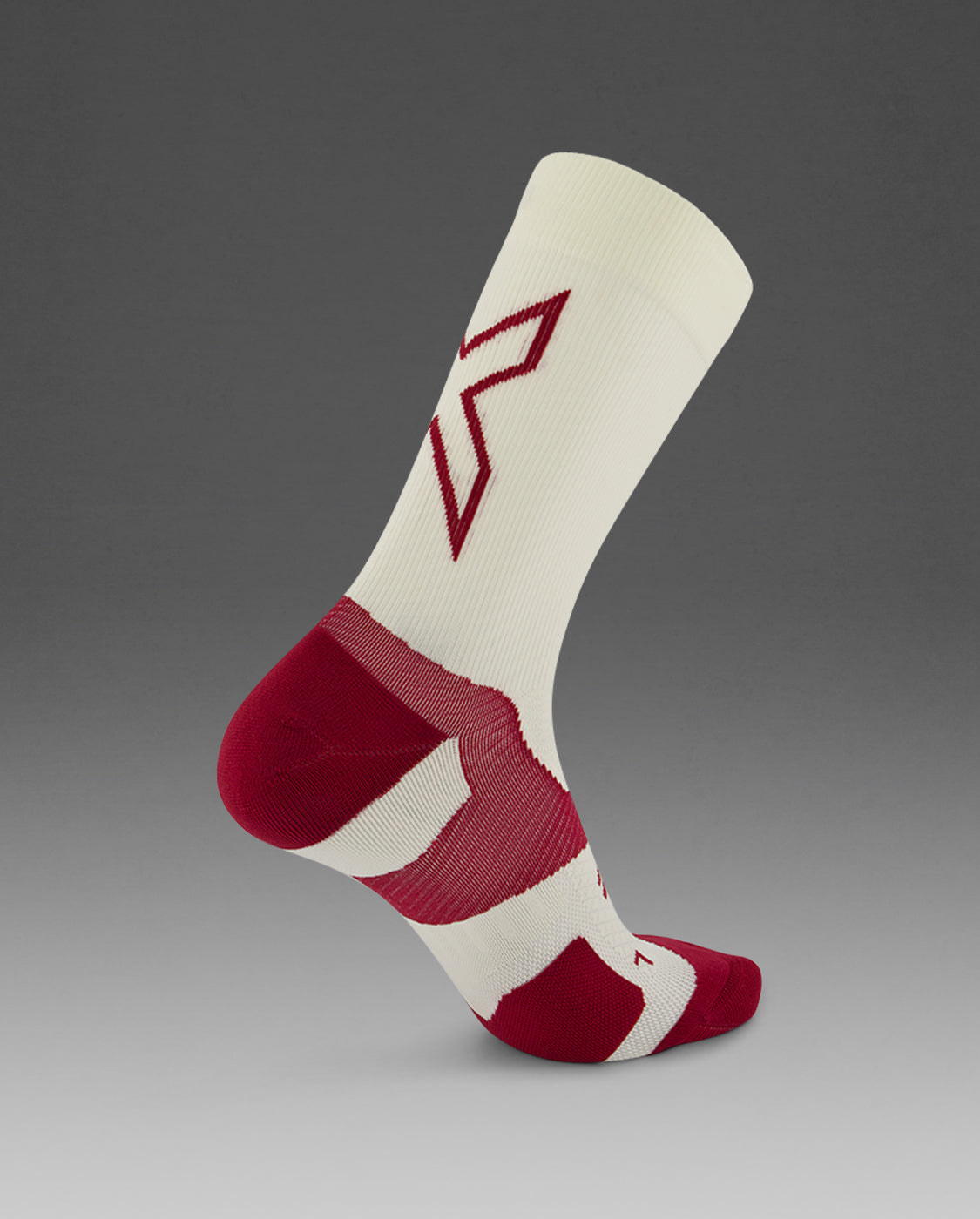 2XU Unisex Vectr Light Cushion Crew Socks - Blush / Merlot
