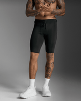 2XU Men Aero Mesh Compression Shorts - Black / Silver Reflective