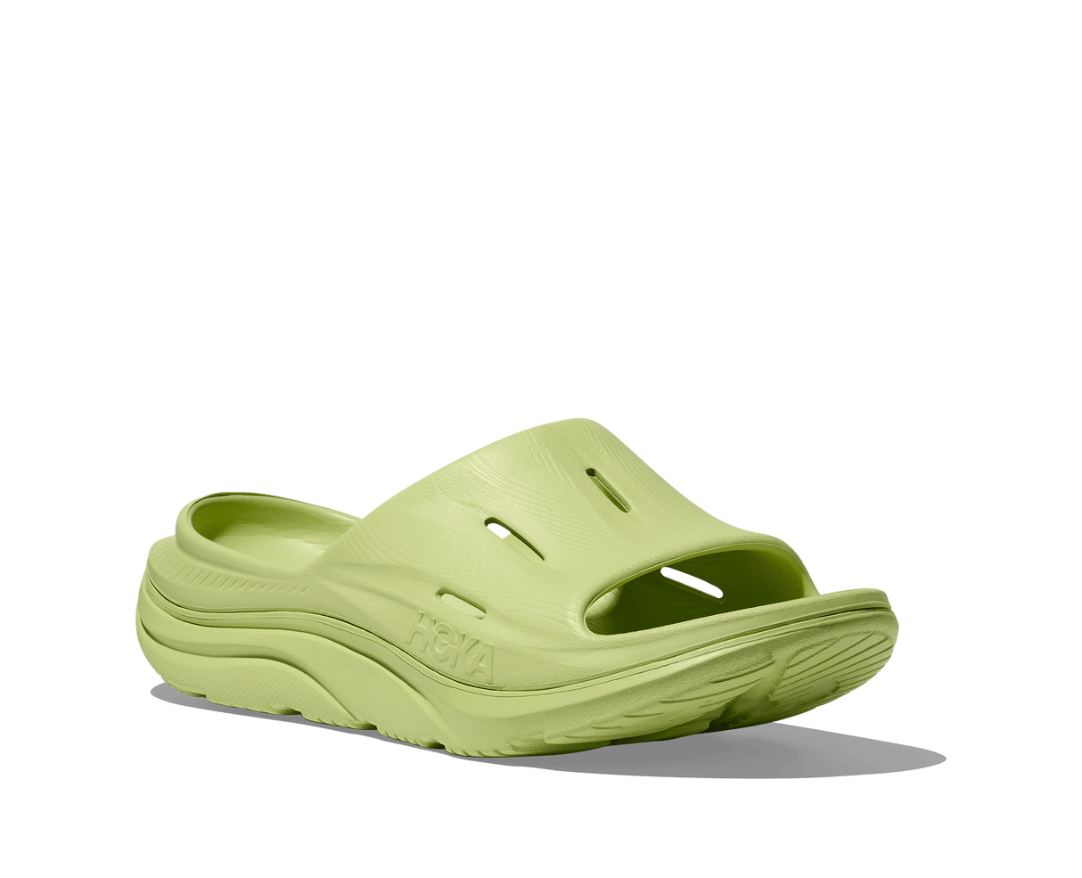 HOKA Unisex Ora Recovery Slide 3 - Honey Dew / Honey Dew