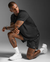 2XU Men Aero Mesh Tee - Black / Silver Reflective