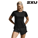 2XU Women Aero Mesh Tee - Black / Silver Reflective