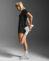 2XU Women Aero Mesh Tee - Black / Silver Reflective