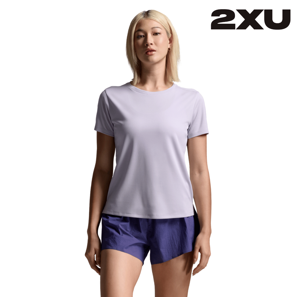 2XU Women Aero Mesh Tee - Virtual Violet / Violet Reflective
