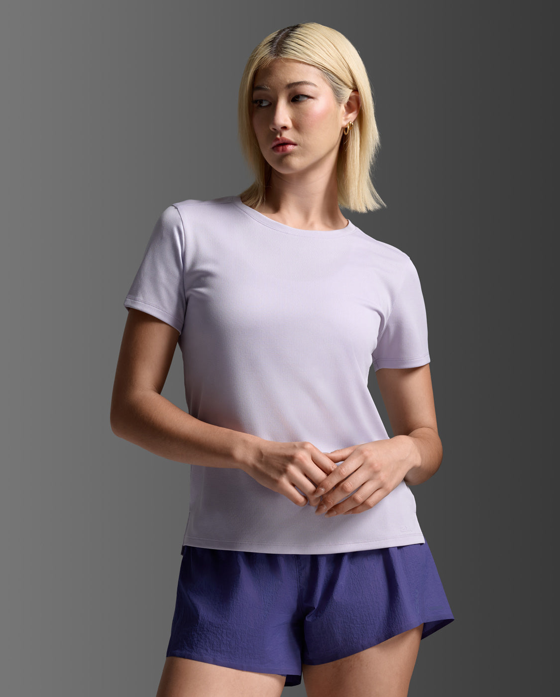 2XU Women Aero Mesh Tee - Virtual Violet / Violet Reflective