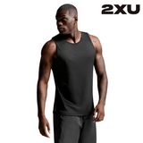 2XU Men Aero Mesh Tank - Black / Silver Reflective