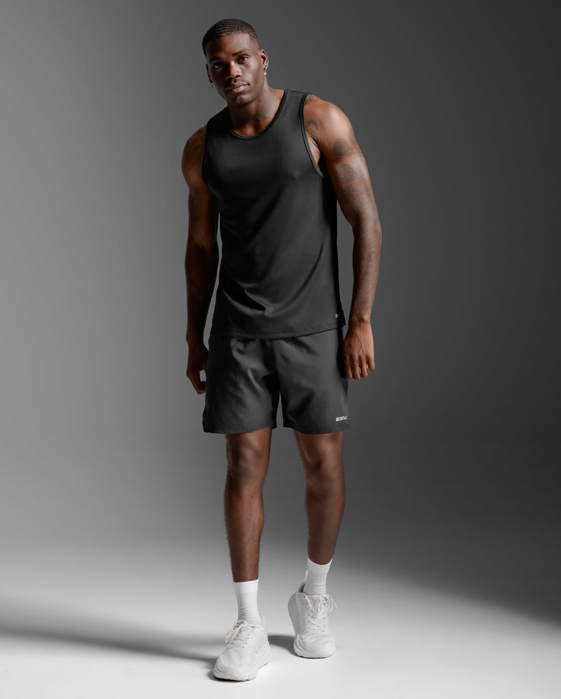 2XU Men Aero Mesh Tank - Black / Silver Reflective